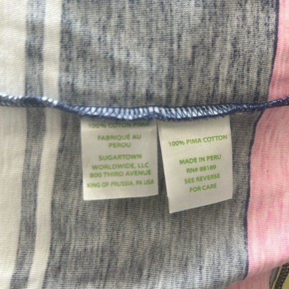 Lilly Pulitzer Marlowe Dress Blue Pink Sun Stripe Size M - Picture 9 of 11